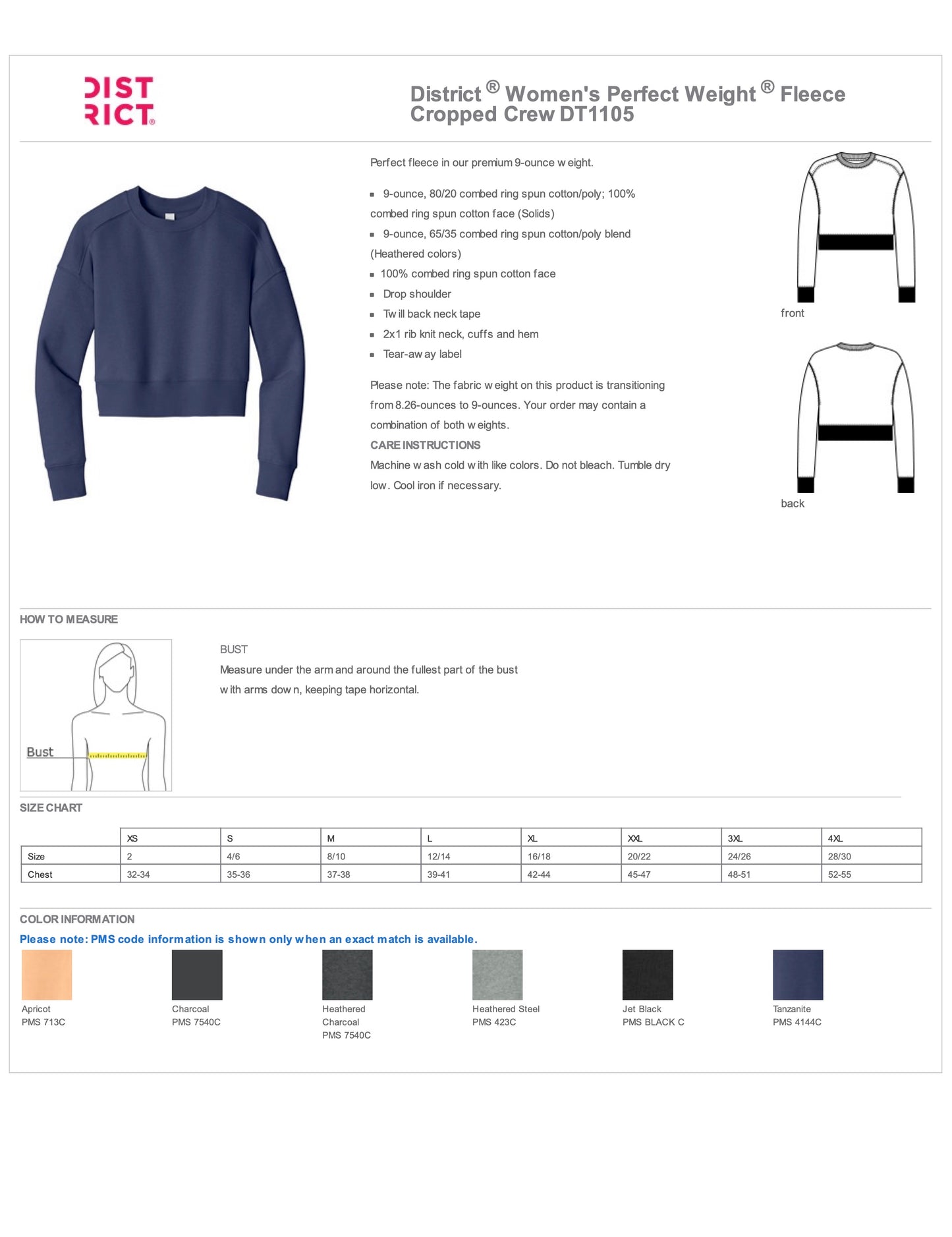 Women's Black Cropped Crewneck-Checkered Design