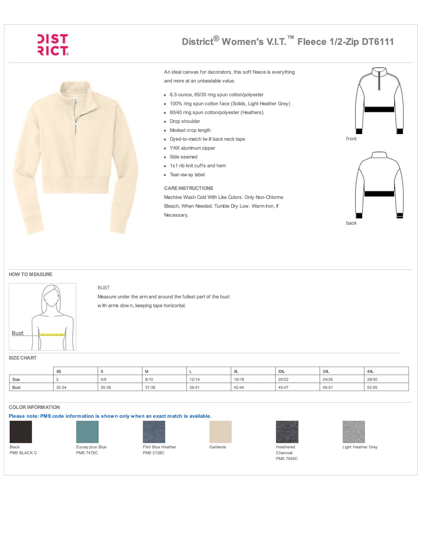 Women's Gray 1/4 Zip Sweatshirt-Trojan Embroidery