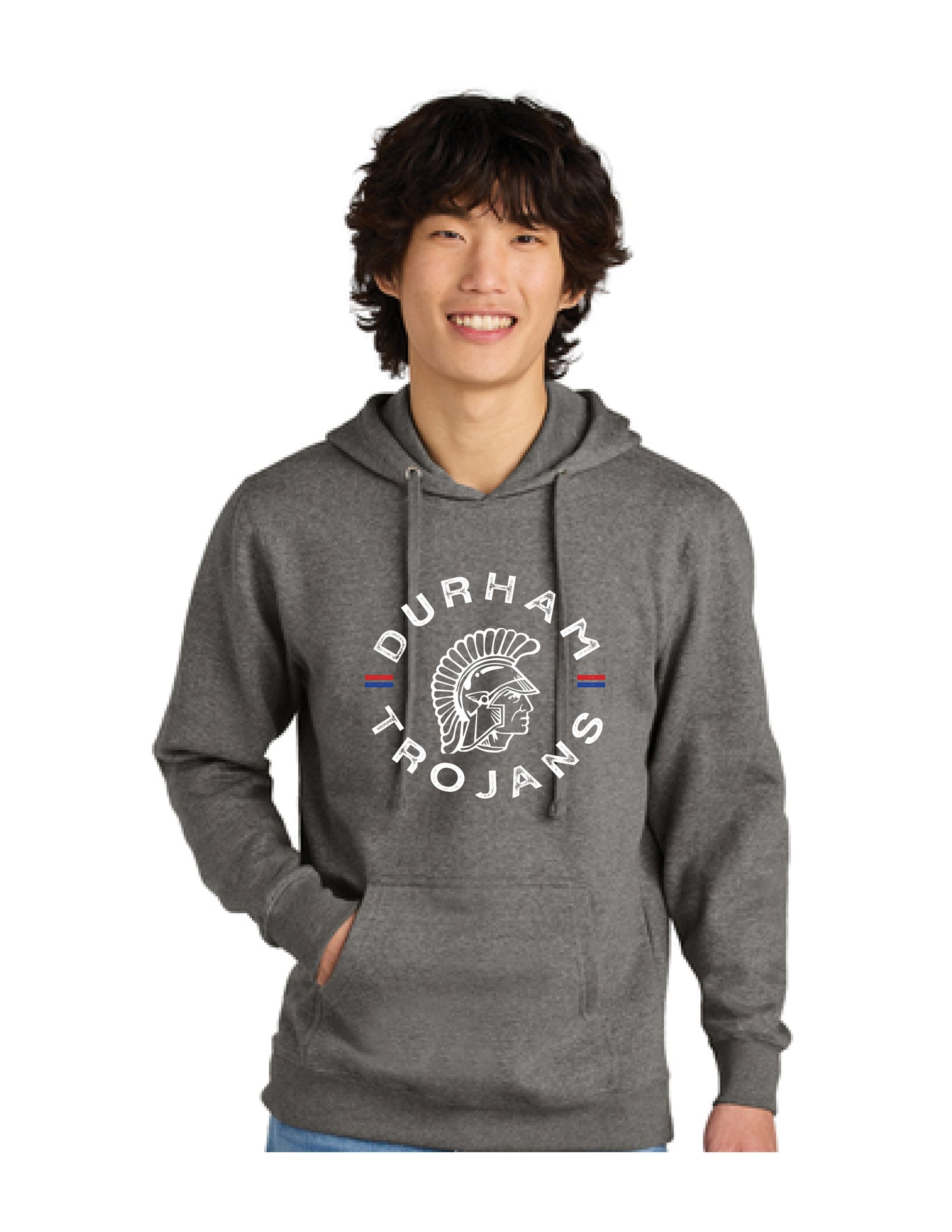 Gray Durham Trojans Hoodie
