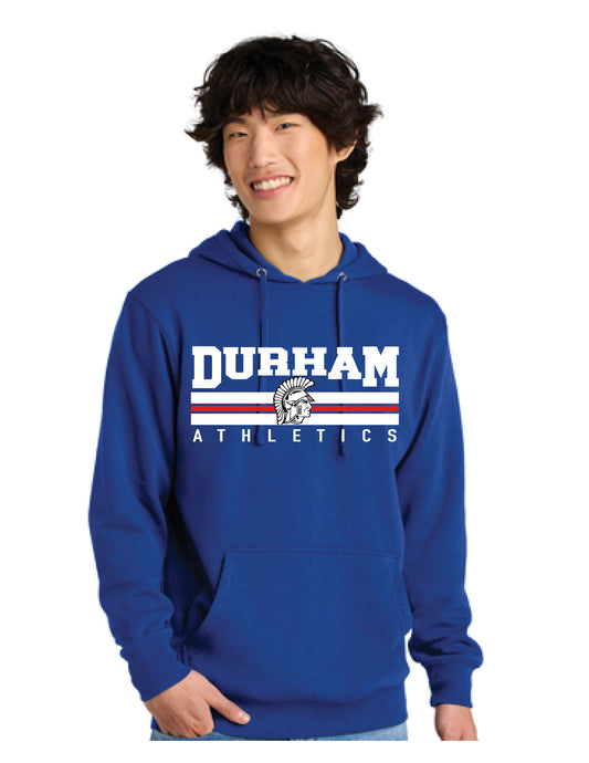 Royal Blue Hoodie-Durham Athletics Stripe Design