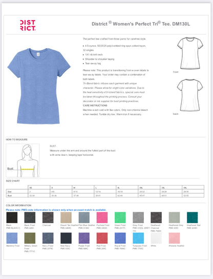 Women's Blue Durham Athletics Crewneck T-Shirt