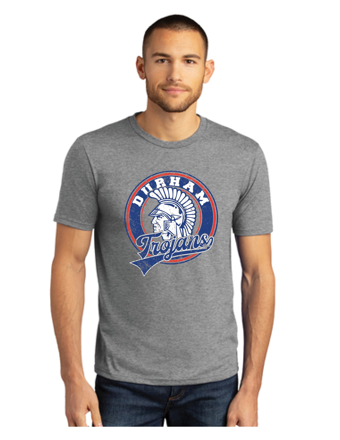 Men's Gray Tee-Vintage Design