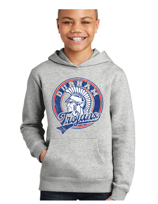 Youth Gray Hoodie-Vintage Design