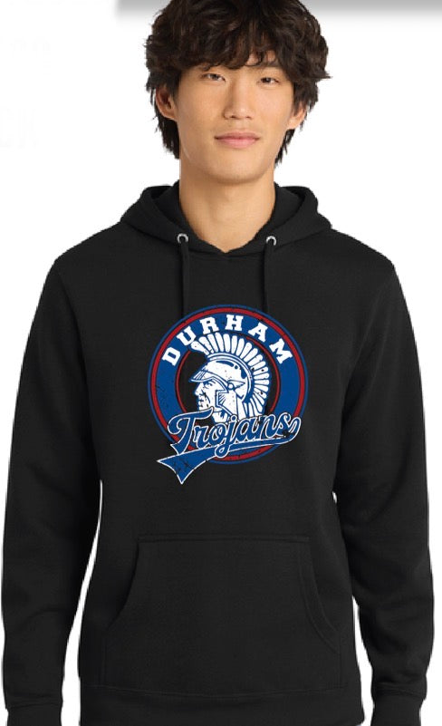 Black Hoodie-Durham Vintage Design
