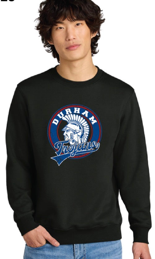 Black Crewneck-Durham Vintage Design
