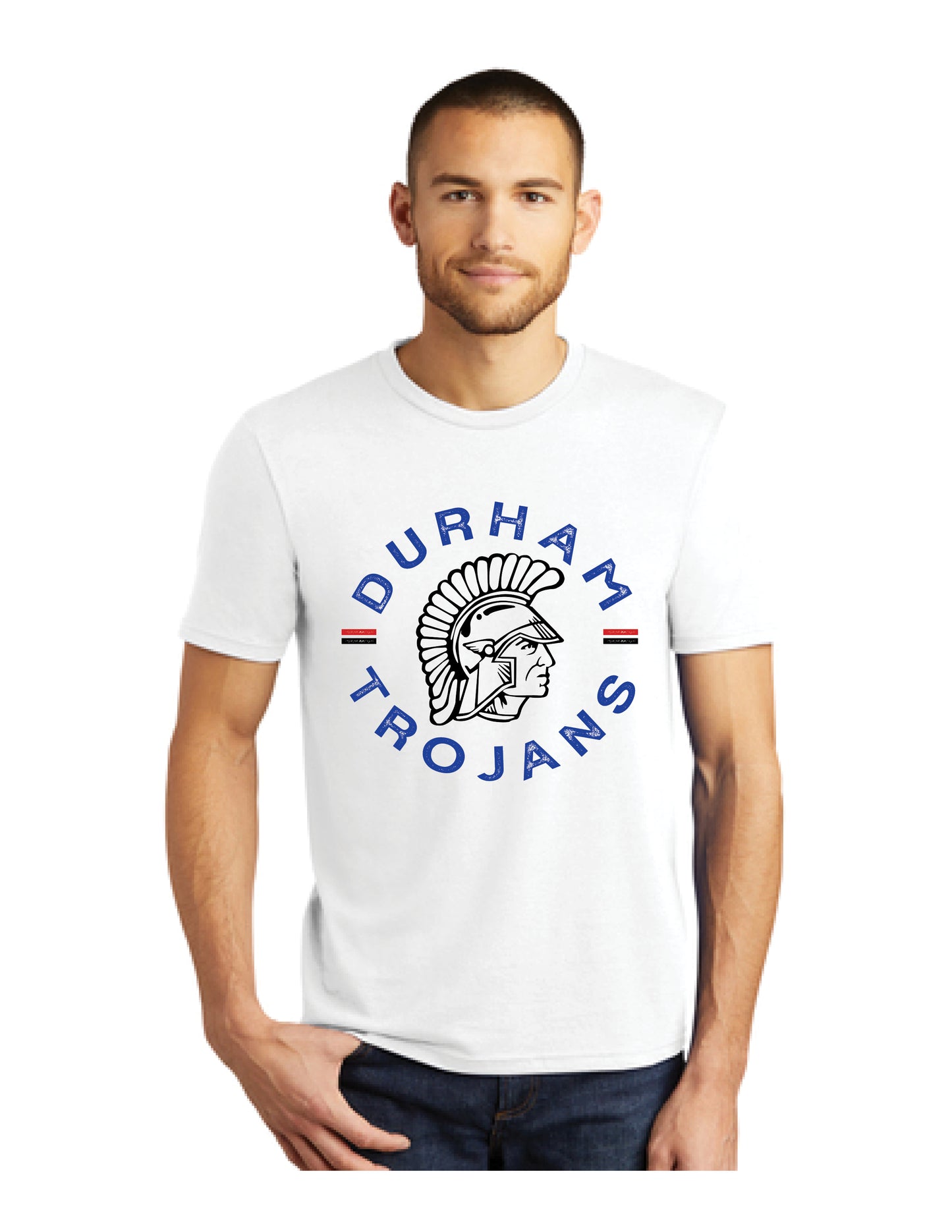 Men's White Durham Trojans T-Shirt