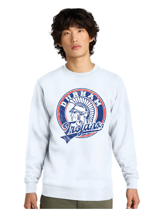 White Crewneck-Vintage Design