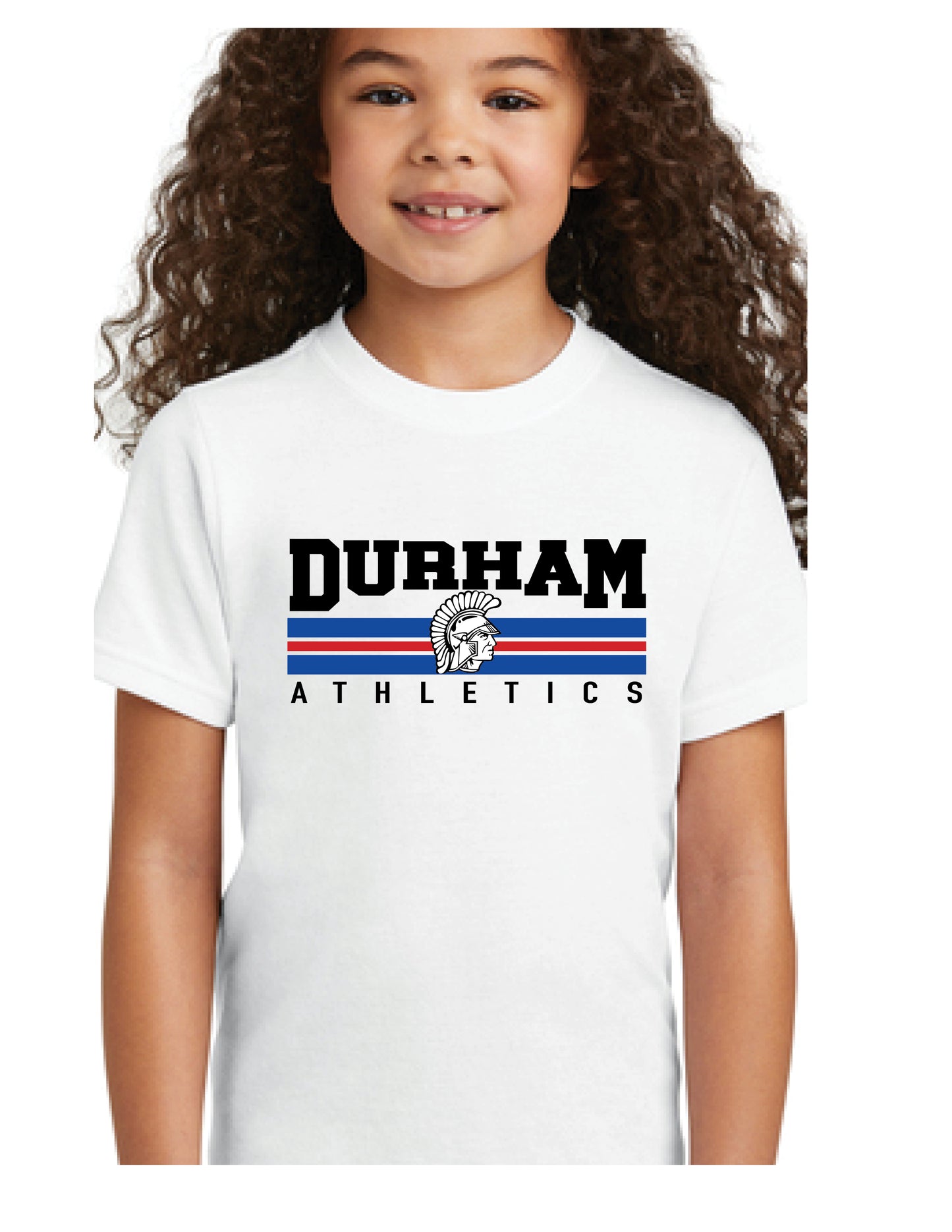 Youth Tee-White Durham Stripe Design