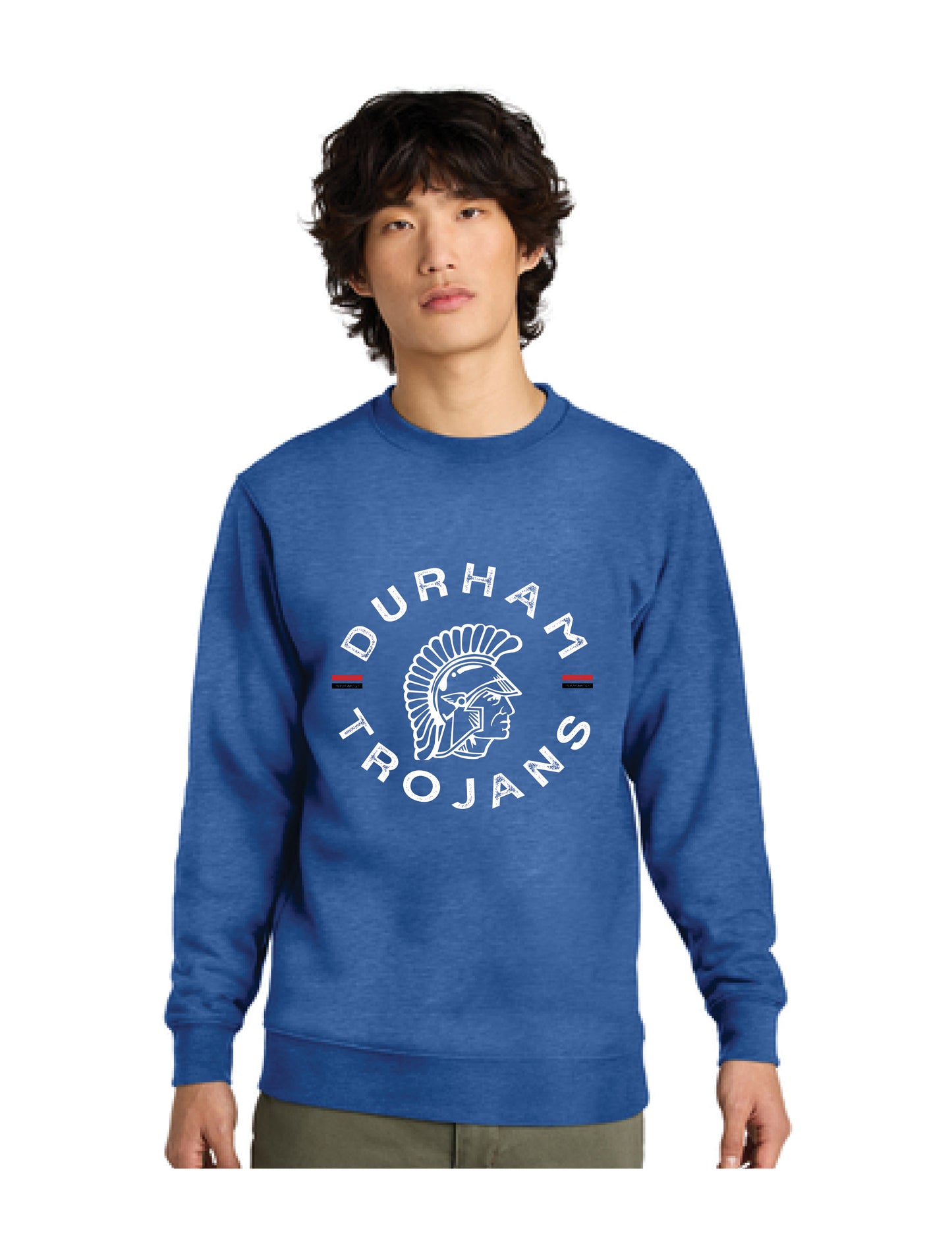 Blue Durham Trojans Crewneck Sweatshirt